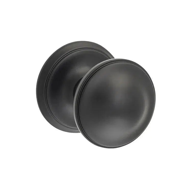 Tradco Centre Door Knob Round Matt Black