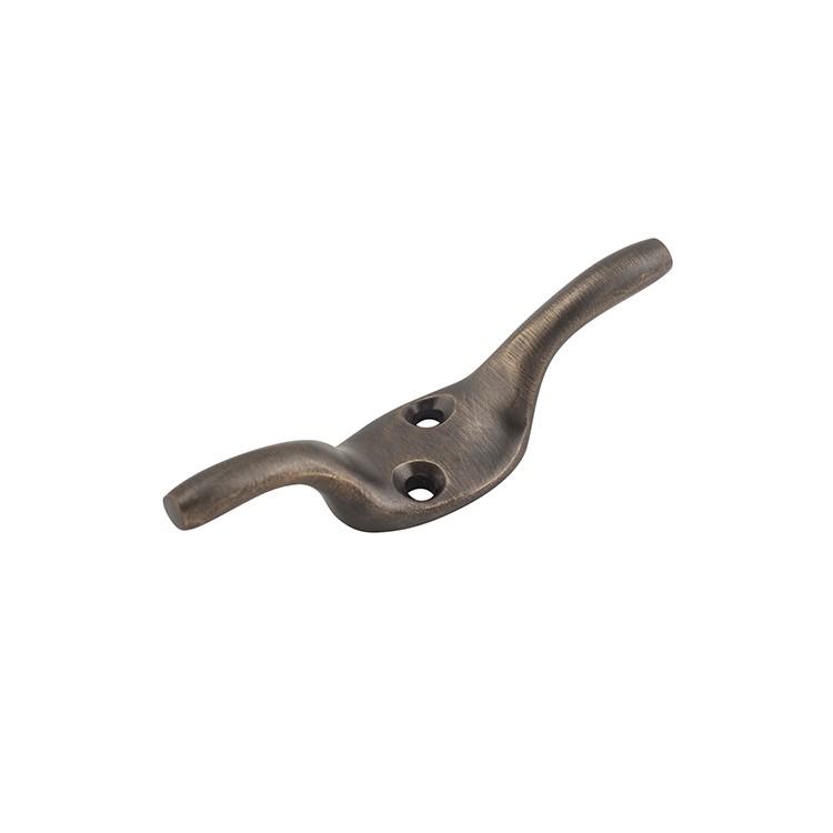 Tradco Cleat Hook Antique Brass H75xP20mm