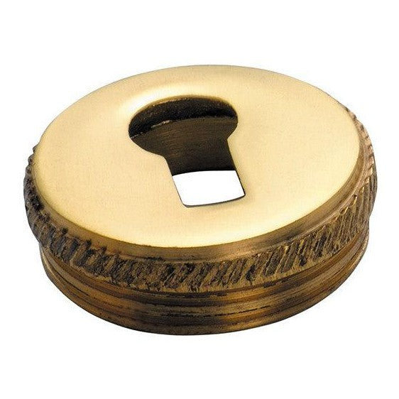 Tradco Cupboard Escutcheon Insert Polished Brass