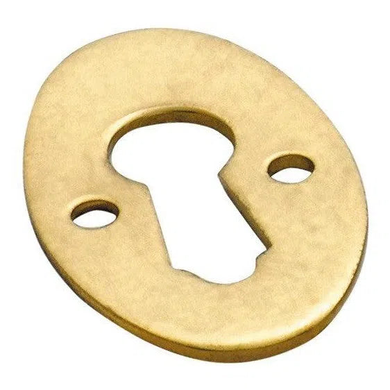 Tradco Cupboard Escutcheon Oval Polished Brass