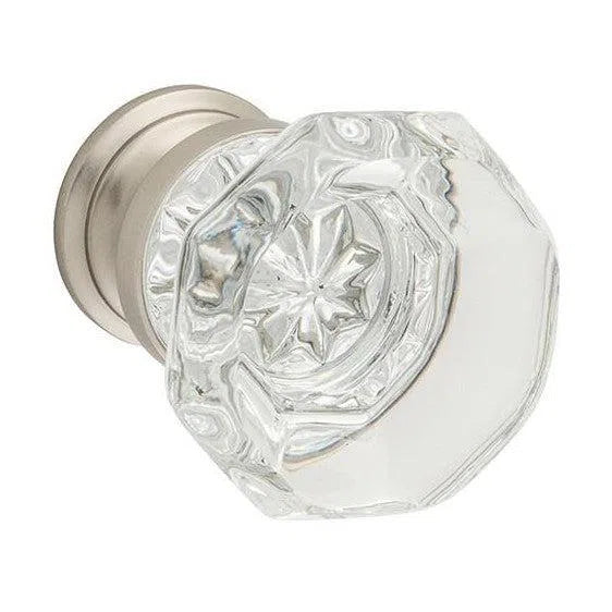 Tradco Cupboard Knob Diamond Clear Glass Chrome Plated D25xP35mm BP20mm