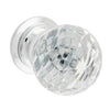 Tradco Cupboard Knob Diamond Clear Glass Chrome Plated D30xP42mm BP26mm