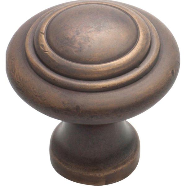 Tradco Cupboard Knob Domed Antique Brass D25xP24mm