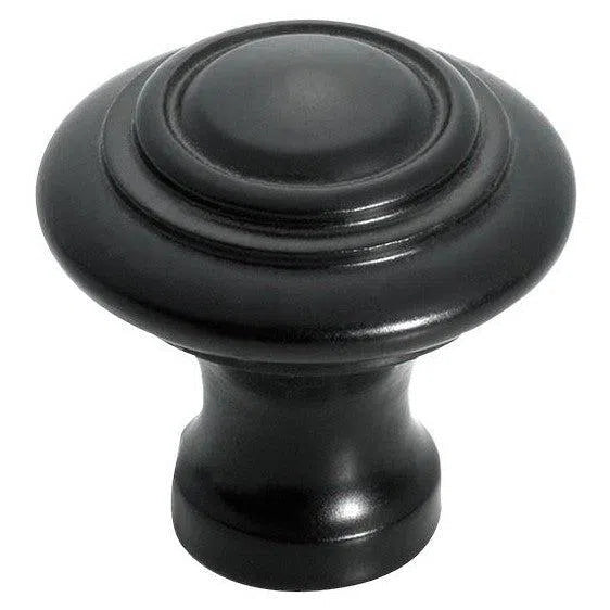 Tradco Cupboard Knob Domed Iron Matt Black D25xP24mm