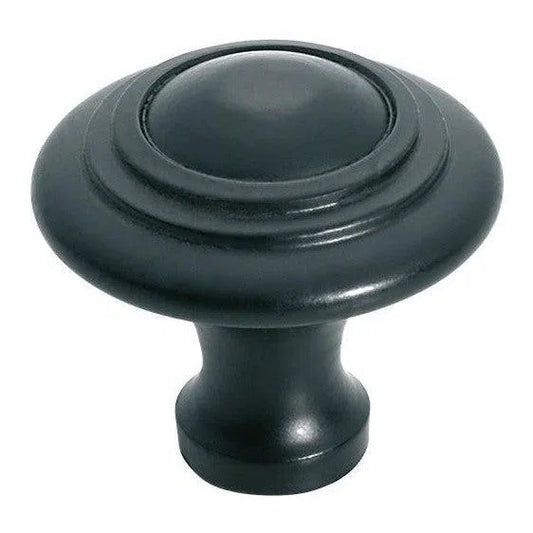 Tradco Cupboard Knob Domed Iron Matt Black D38xP35mm