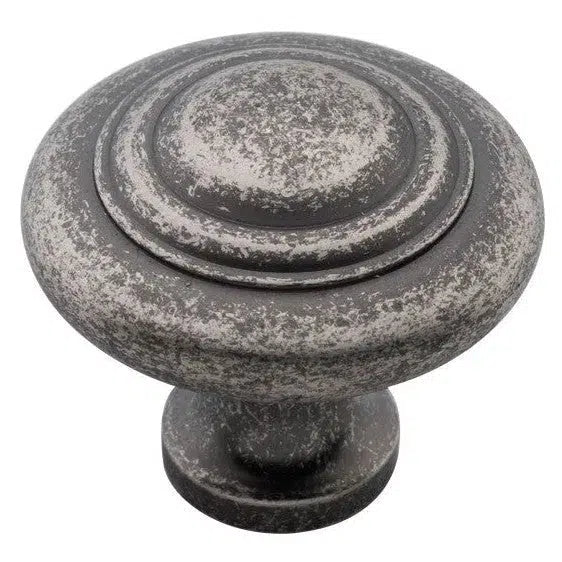 Tradco Cupboard Knob Domed Rumbled Nickel D25xP24mm
