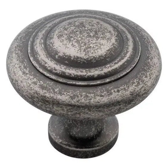 Tradco Cupboard Knob Domed Rumbled Nickel D25xP24mm