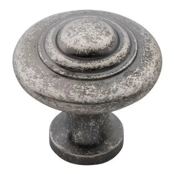 Tradco Cupboard Knob Domed Rumbled Nickel D32xP29mm