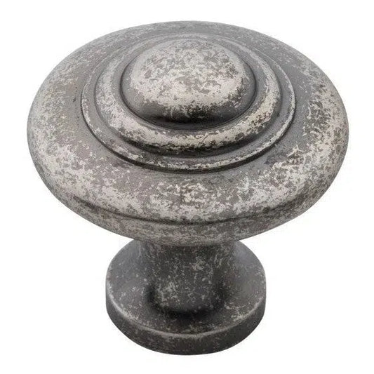 Tradco Cupboard Knob Domed Rumbled Nickel D32xP29mm