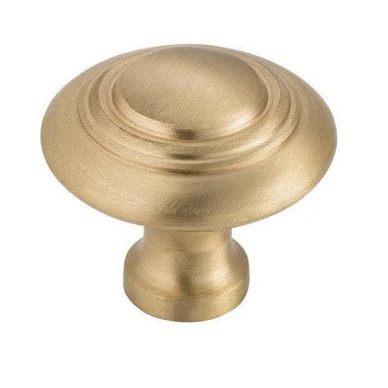 Tradco Cupboard Knob Domed Satin Brass D38xP35mm