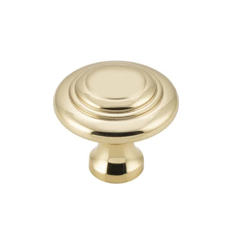 Tradco Cupboard Knob Domed Unlacquered Polished Brass D25xP24mm
