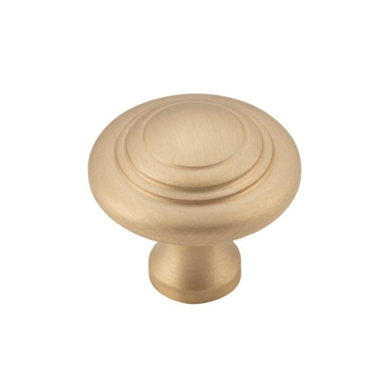 Tradco Cupboard Knob Domed Unlacquered Satin Brass D25xP24mm