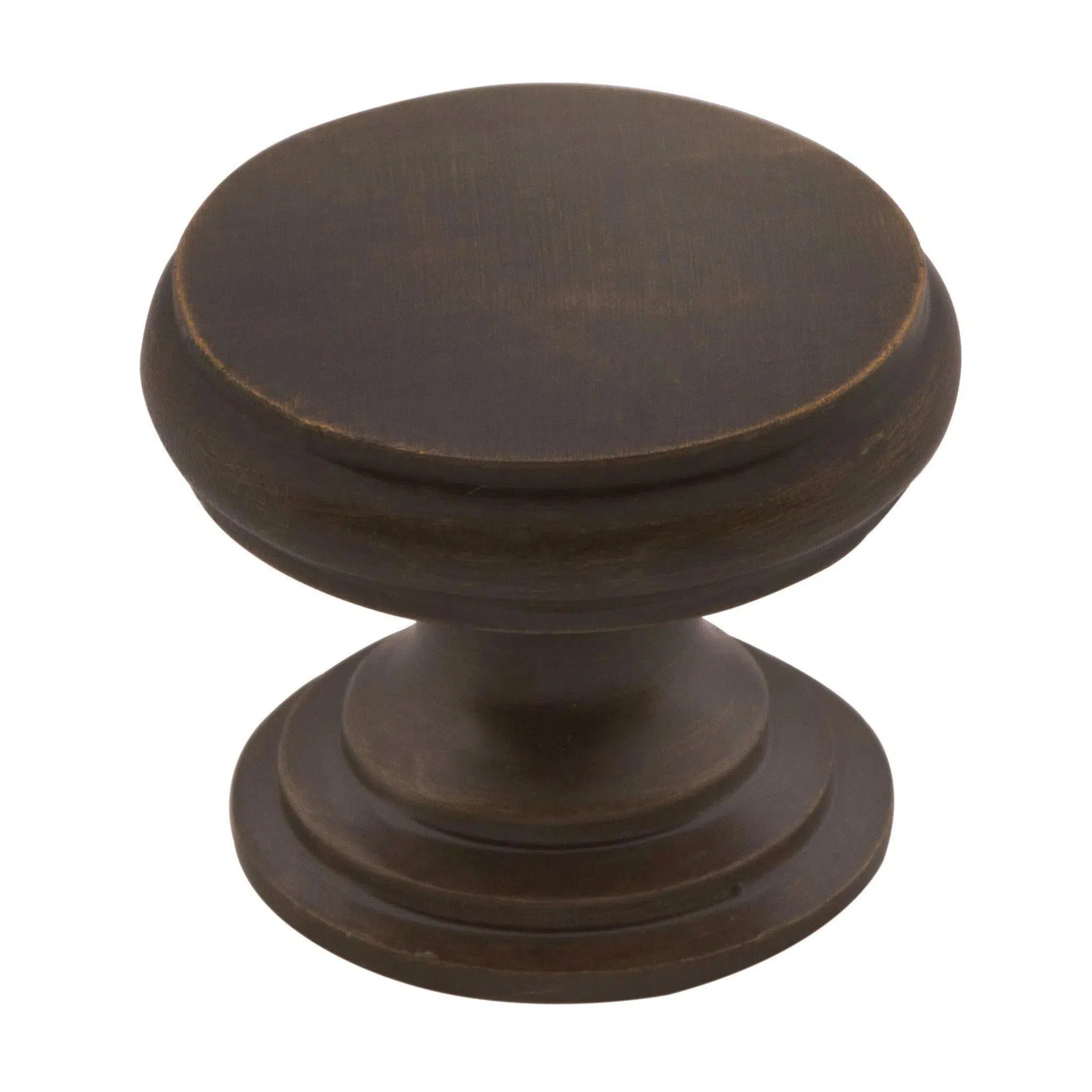 Tradco Cupboard Knob Flat Antique Brass D25xP20mm