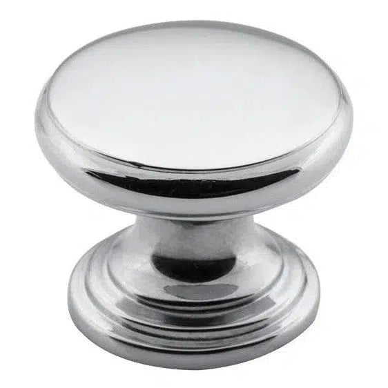 Tradco Cupboard Knob Flat Chrome Plated D25xP20mm