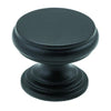 Tradco Cupboard Knob Flat Matt Black D25xP20mm