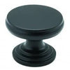 Tradco Cupboard Knob Flat Matt Black D32xP23mm