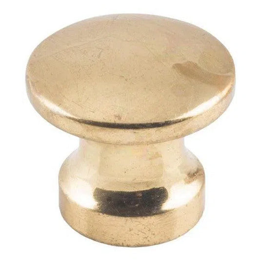 Tradco Cupboard Knob Flat Polished Brass D16xP12mm