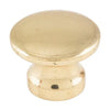 Tradco Cupboard Knob Flat Polished Brass D19xP14mm