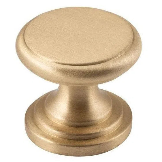 Tradco Cupboard Knob Flat Satin Brass D25xP20mm