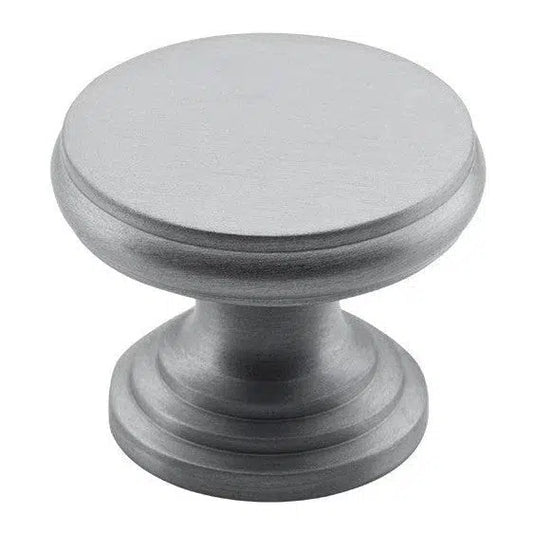 Tradco Cupboard Knob Flat Satin Chrome D32xP23mm