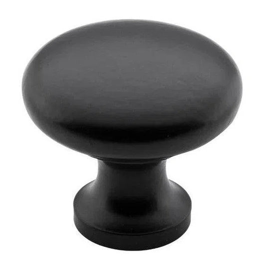 Tradco Cupboard Knob Round Iron Matt Black D38xP32mm