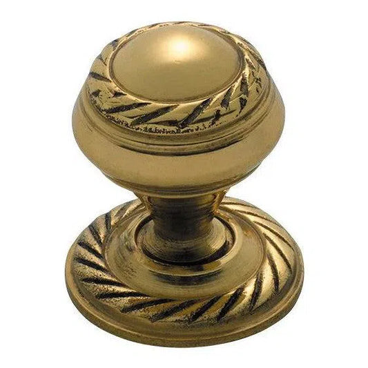 Tradco Cupboard Knob Sheet Brass Georgian Polished Brass D19xP24mm