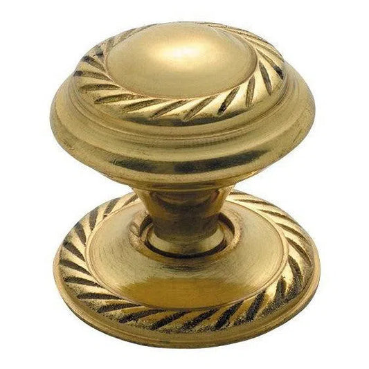 Tradco Cupboard Knob Sheet Brass Georgian Polished Brass D25xP26mm