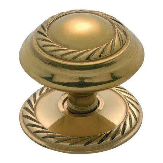 Tradco Cupboard Knob Sheet Brass Georgian Polished Brass D38xP32mm