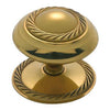 Tradco Cupboard Knob Sheet Brass Georgian Polished Brass D38xP32mm