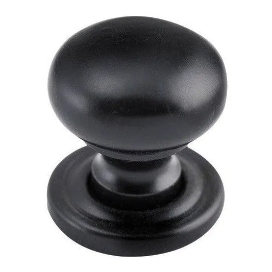 Tradco Cupboard Knob Sheet Brass Matt Black D19xP19mm
