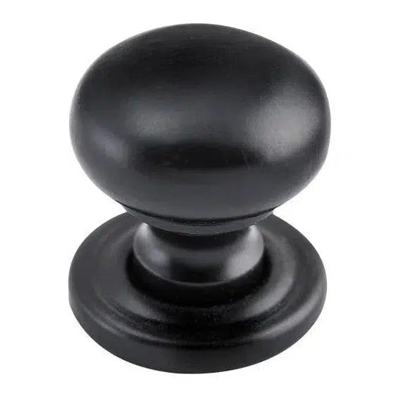 Tradco Cupboard Knob Sheet Brass Matt Black D25xP27mm