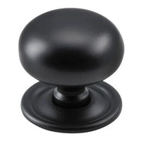 Tradco Cupboard Knob Sheet Brass Matt Black D32xP28mm