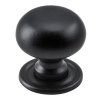 Tradco Cupboard Knob Sheet Brass Matt Black D38xP35mm