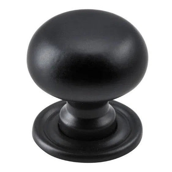 Tradco Cupboard Knob Sheet Brass Matt Black D38xP35mm