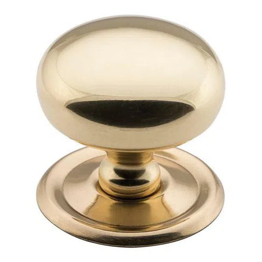 Tradco Cupboard Knob Sheet Brass Polished Brass D38xP35mm