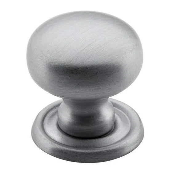 Tradco Cupboard Knob Sheet Brass Satin Chrome D25xP27mm