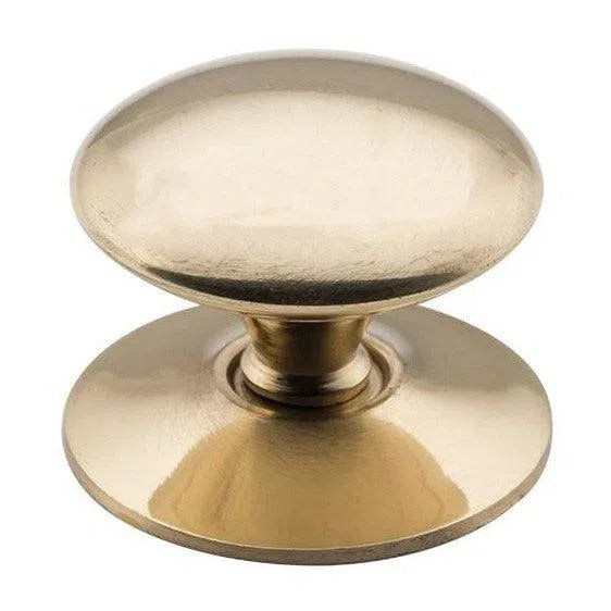 Tradco Cupboard Knob Sheet Brass Victorian Polished Brass D32xP26mm