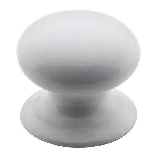 Tradco Cupboard Knob White Porcelain Round D35xP31mm