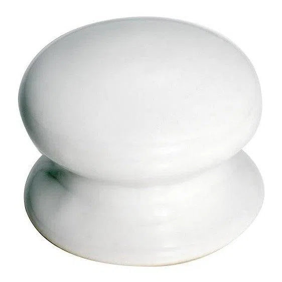Tradco Cupboard Knob White Porcelain Round D50xP36mm