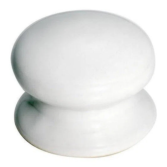 Tradco Cupboard Knob White Porcelain Round D50xP36mm