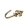 Tradco Curtain Tie Back Hook Fleur De Lis Polished Brass H75xP30mm