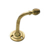 Tradco Curtain Tie Back Hook Reeded Polished Brass H40xP75mm