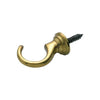 Tradco Curtain Tie Back Hook Standard Medium Polished Brass P40mm