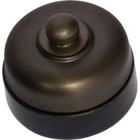 Tradco Dimmer Black Porcelain Base Antique Brass