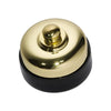 Tradco Dimmer LED Black Porcelain Base Polished Brass