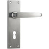 Tradco Door Handle Balmoral Lock Pair Satin Chrome