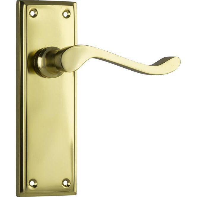 Tradco Door Handle Camden Latch Pair Polished Brass