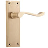 Tradco Door Handle Camden Latch Pair Satin Brass