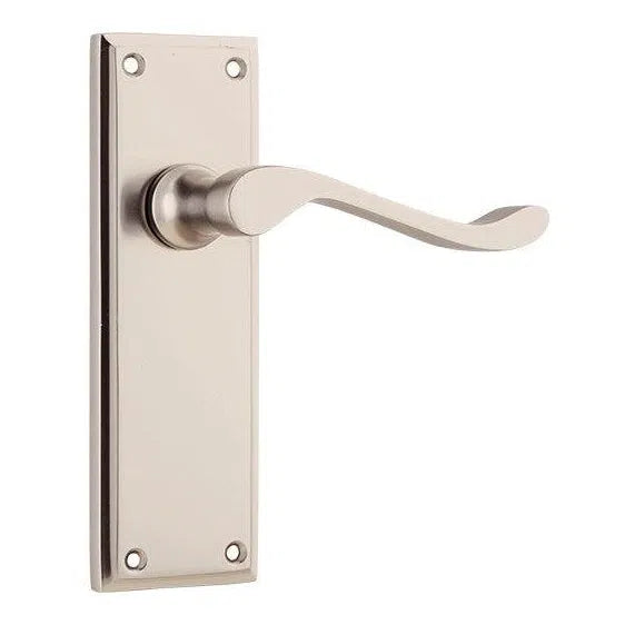 Tradco Door Handle Camden Latch Pair Satin Nickel