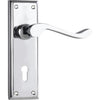 Tradco Door Handle Camden Lock Pair Chrome Plated